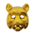 Gouden dier masker voor Halloween feest, glanzende metallic plastic kostuum masker - Varkensgezicht Stijl