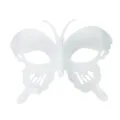 Witte vlinder halfgelaatsmasker voor Halloween kostuumfeest, carnaval en feestelijke events. - Retro Vlinder Stijl / Wit