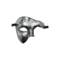 Halloween masquerade half gezicht masker vintage fantoom feest rekwisieten zilver - Antiek Zilver