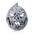 Halloween gruselig böse Kürbis Totenkopf Maske grau Cosplay Party Requisite Horror Gesicht - Totenkopf Kürbis Maske / Silber