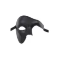Zwarte half gezicht masker voor Halloween feest verkleedpartij en podium optreden show. - Zwart