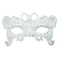 Witte vlinder masker voor Halloween feest kostuum half gezicht decoratieve prop - Vintage Bij Stijl / Wit