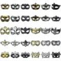 Halloween retro masker bal masqué half gezicht feest Venetiaanse kostuum rekwisieten set - 30-delige Retro Maskerset A