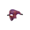 Maskerade half gezicht masker paars rood glitter feest kostuum rekwisiet voor party - Fantoom Stijl-Paars Rood