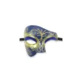 Masquerade masker blauw goud half gezicht glitter feest kostuum Halloween rekwisieten stijl - Fantoom Stijl-Blauw Goud