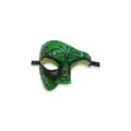 Groen zwarte maskerade half gezicht masker met glitter patronen voor Halloween feest. - Fantoom Stijl-Groen Zwart