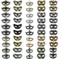 Retro masquerade half gezicht masker vintage feest Halloween kostuum rekwisieten set - 50-delige Retro Maskerset A