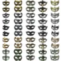 Vintage masker bal masqué half gezicht Halloween feest kostuum rekwisiet retro stijl. - 50-delige Retro Maskerset B