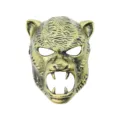 Goldener Tiger Maske Halloween Kostüm Tier Gesichtsmaske Party Plastik Maskerade Requisite - Leopard Gold
