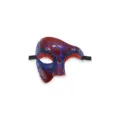 Maskerade halfgezichtsmasker voor feest Halloween kostuum carnaval podiumvoorstelling rekwisiet - Fantoom Stijl-Rood Blauw