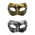 Vintage Masker Goud Zilver Halve Gezicht Halloween Feest Kostuum Requisite Accessoires - Prins 2-delige Set