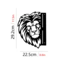 Metal lion garden decor silhouette, outdoor metal animal art sculpture for yard and lawn. - JSTY051- (with 2 Screws + Expansion Tubes)