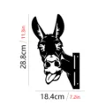 Metal donkey garden stake silhouette outdoor yard art decor 28.8x18.4cm size display - JSTY031 - (Includes 2 Screws + Wall Plugs)