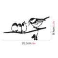 Metal garden bird stake silhouette decorative art outdoor lawn yard plant pot ornament size 20.3x9.4cm - JSTY001