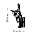 Metal donkey garden stake silhouette wall art, outdoor decorative iron animal sculpture 29cm. - JSTY032- (With 2 Screws + Expansion Tubes)