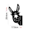 Metal donkey garden stake silhouette with sunglasses, outdoor yard art tree decoration. - JSTY033- (With 2 Screws + Expansion Tubes)