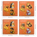 Leuke houten Halloween eend koelkast magneten cartoon dieren keuken decor magneetbord - 12-delige Set
