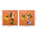 Houten magnetische schattige cartoon eend koelkast stickers set, grappige Halloween. - 6 Stuks