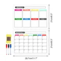 Magnetischer Wochen- und Monats-Whiteboard-Kalender-Set mit Stiften für Kühlschrankplanung. - CT901+CT902: Größe S / OPP-Beutel
