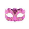 Roze gouden glitter masker voor Halloween feest, Venetiaans halfgelaat oogmasker. - Vlinder Geschilderd - Paars Goud