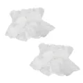 Witte kant-polsmanchetten met satijnen strik voor feestjes, cosplay en elegante avondkleding. - Wit Kant Bel