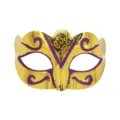 Gouden en paarse glitters Venetiaans masker voor Halloween feest en verkleedpartij. - Vlinder Geschilderd - Goud Paars