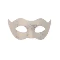 Stijlvol wit en goudkleurig halfgezicht masker voor verkleedpartij en carnaval feesten. - Mooie Vrouw Craquelé-Wit