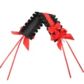 Lolita zwart rode kanten strik haaraccessoire, zoete gothische haarspeld variant voor feest. - Eén maat / Rood
