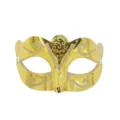 Gouden masker, glitter half gezicht oogmasker voor Halloween feest en verkleedpartij. - Vlinder Geschilderd - Goud