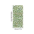Decorative window film with green leaf pattern and prism rainbow effect, 43x100cm static cling. - XCBL011 / 43x100cm: Pearl Cotton Roll