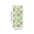 Lemon window film detail showing watercolor leaf pattern and exact dimensions of one sticker. - XCBL012 / 43x100cm: Pearl Cotton Roll