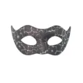 Halloween Masker Half Gezicht Zilver Bliksem Patroon Unisex Feest Kostuum Rekwisiet - Mooie Vrouw Craquelé-Grijs