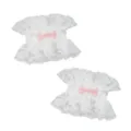 Witte kant polsmanchetten met roze strik zoete gotische feest kostuum accessoires - Wit Kant Roze Strik C