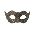 Halloween Masquerade Half Gezicht Masker met Gouden Bliksem Patroon Venetiaanse Feest Rekwisiet - Mooie Vrouw Craquelé-Koffie