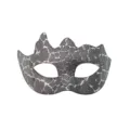 Halloween masker half gezicht bliksem patroon Venetiaanse feest kostuum rekwisiet unisex - Meerhoorn Craquelé-Zwart