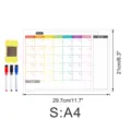 Magnetischer Monatskalender für den Kühlschrank mit Whiteboard-Stiften und Radierer. - CT905: Größe S / OPP-Beutel