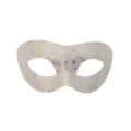 Prachtig witte en gouden maskerel half gelaat voor halloween feest en verkleedpartij. - Zorro Craquelé-Wit