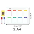 Magnetischer Wochenplaner Whiteboard A4 Größe mit Stiften und Radiergummi für Kühlschrank Notizen. - OPP-Beutel / CT906: Größe S