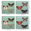 Wooden butterfly fridge magnets Halloween decorative magnetic sticker set 14cm 4pcs - Butterfly Style / 12 Pieces/Pack