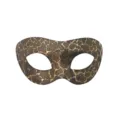 Venetiaans halfgelaatsmasker voor halloween feest, stijlvol goud bliksem design unisex. - Zorro Craquelé-Koffie