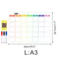 Magnetischer Monatskalender Whiteboard für Kühlschrank, A3 Planungsboard mit Stiften. - OPP-Beutel / CT907: Größe L