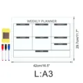 Magnetischer Wochenplaner Whiteboard fur den Kuhlschrank mit Stiften und Radiergummi A3. - OPP-Beutel / CT908: Größe L