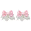 Roze strik kanten polsmanchetten, zoete Lolita stijl accessoires variant paar hier. - Polsband / Roze