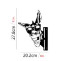 Metal peeping donkey garden stake funny wearing sunglasses outdoor fence art decoration 28cm - JSTY035- (With 2 Screws + Expansion Tubes)