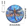 Placa colgante decorativa de pared de libélula de metal con tornillos y tacos 20.3cm - Libélula (JSTY108)