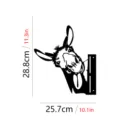 Metal garden stake featuring a cute donkey silhouette for durable outdoor yard decor. - JSTY036- (With 2 Screws + Expansion Tubes)