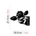 Metal cow garden stake silhouette tree art outdoor yard decor size chart 28.5x21.7cm - JSTY037- (With 2 Screws + Expansion Tubes)
