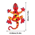 Metal gecko wall art outdoor garden fence hanging decoration red lizard home decor - With Screws & Wall Plugs / JSTY398-Style B (Cardboard Packaging)
