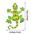 Metal gecko wall art outdoor garden hanging lizard ornament home fence decor 20cm - With Screws & Wall Plugs / JSTY398-Style C (Cardboard Packaging)