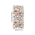 Detailed view of the colorful static window glass sticker featuring rainbow snail and mushroom pattern. - XCBL016 / 43x100cm: Pearl Cotton Roll